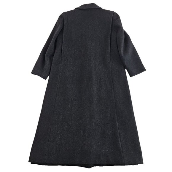 Vintage Karen Wool Cashmere Women's L Black Heavyweight Lined Coat USA Made EUC - Picture 2 of 16